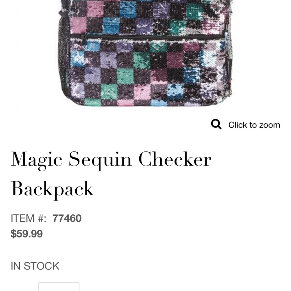 Magic Sequins Checkered Backpack - Picture 2 of 3